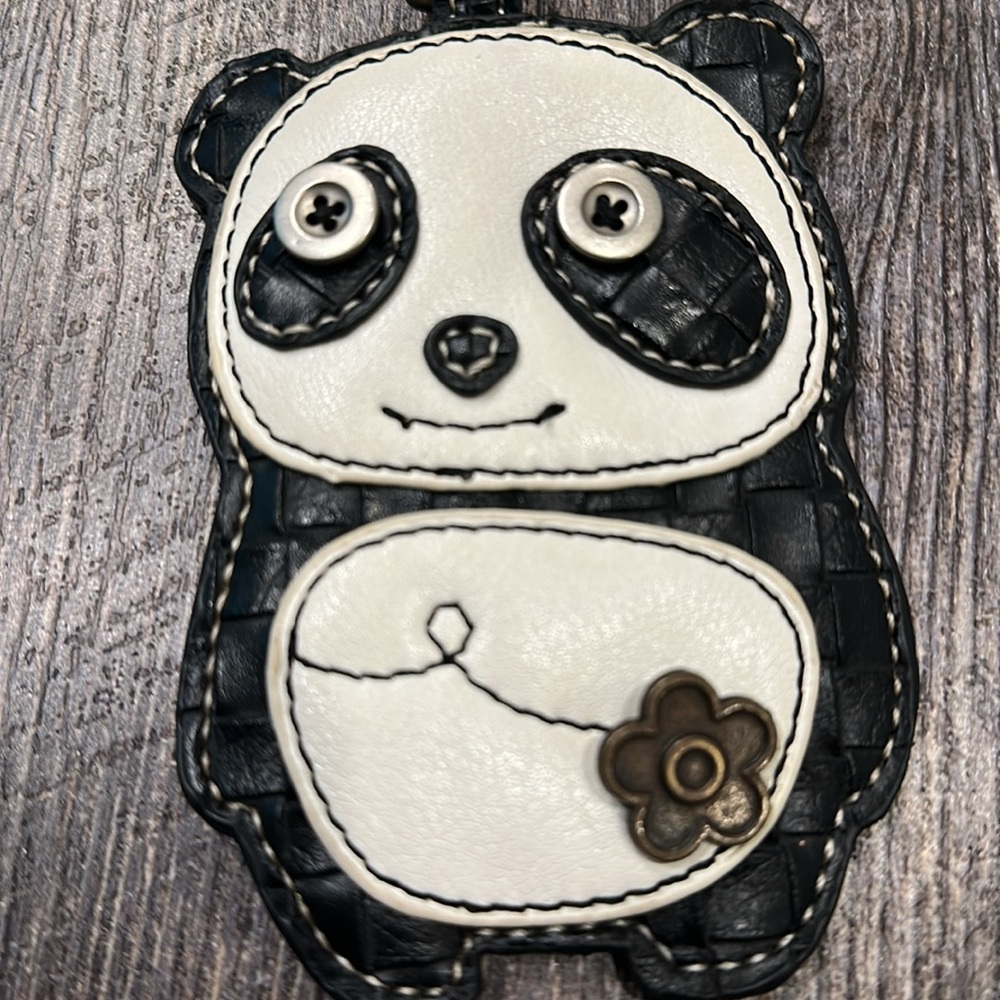 Chala Panda Key & Card Holder - Black, White, Brown, Green - Picture 2 of 3